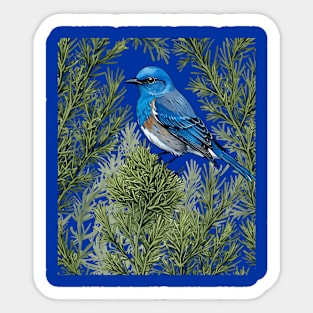 Nevada Mountain Bluebird And Sagebrush 1 Sticker